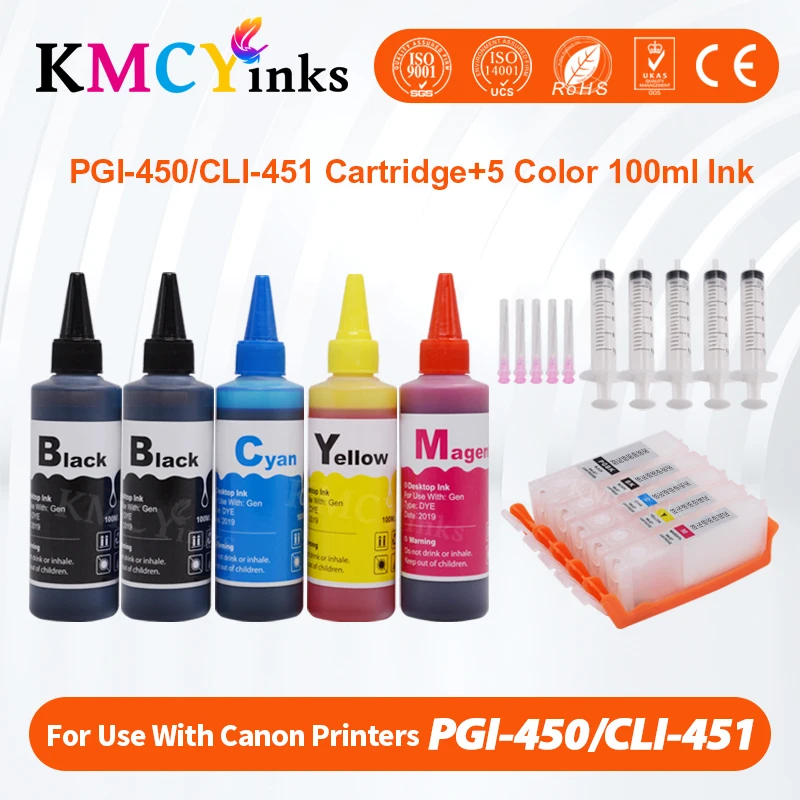 KMCYinks PGI 450 Набор для чернильных картриджей Canon PIXMA IP7240 MG5440 MG5540 MG6440 MG6640 MG5640 IX6840