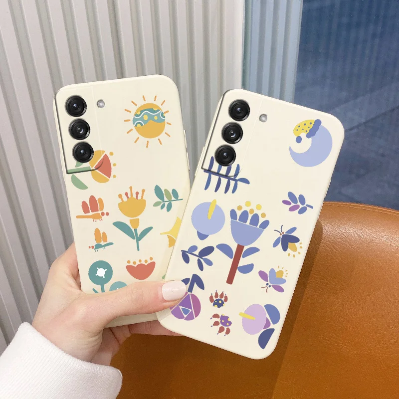 Flowers Phone Case For Samsung Galaxy S22 S21 S20 FE S10 Note 20 10 Ultra Plus A72 A52 A42 A32 A71 A51 A41 A31 A21S Cover