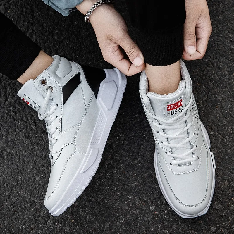 RUIFF/Новинка высокие спортивные мужские туфли износостойкие кроссовки на толстой