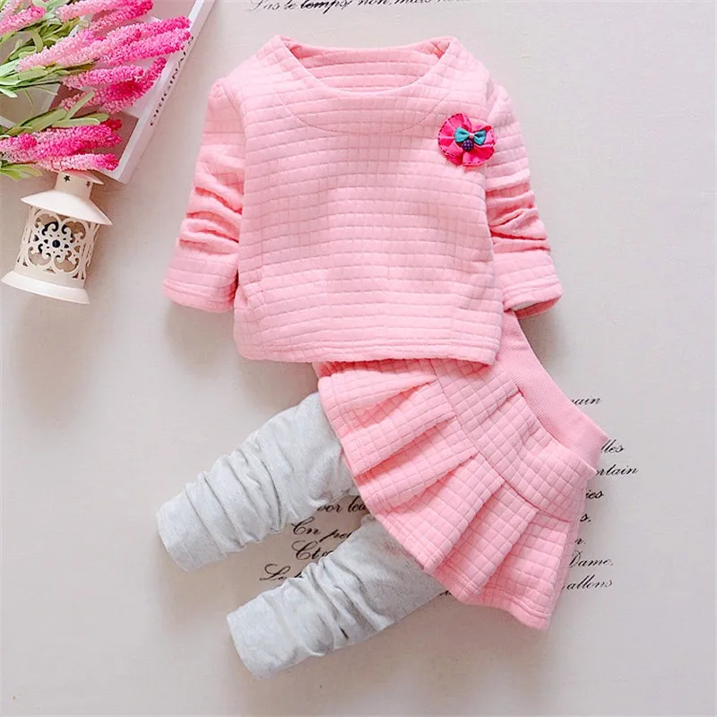 

Комплект одежды для девочек BibiCola, топ + юбка, штаны, спортивный костюм из 2 предметов, 2020