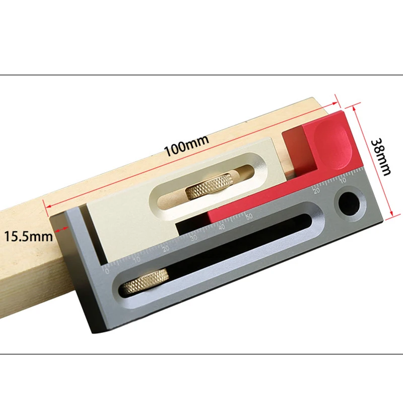 

Woodworking Gap Gauge Table Saw Slot Adjuster Sawtooth Seam Depth Ruler for Woodworker Designer Max Measuring 50cm PLYED889