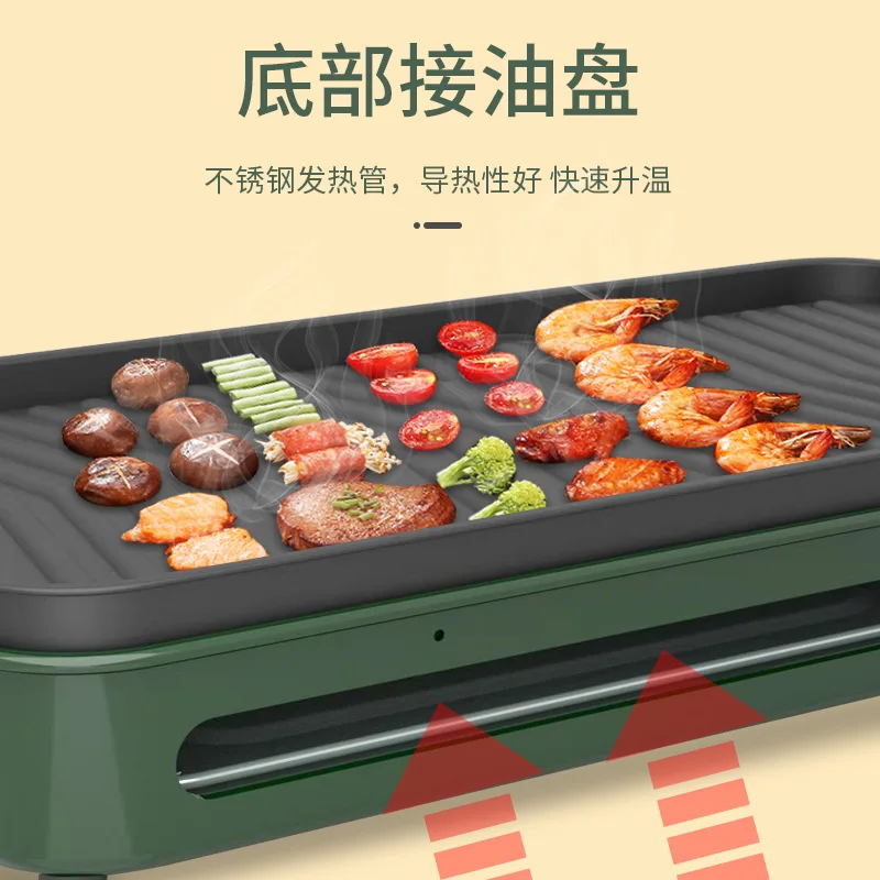 Pаспродажа Портативная настольная многофункциональная красно-зеленая гриль для барбекю большой емкости электрическая духовка для гриля кухонные инс...