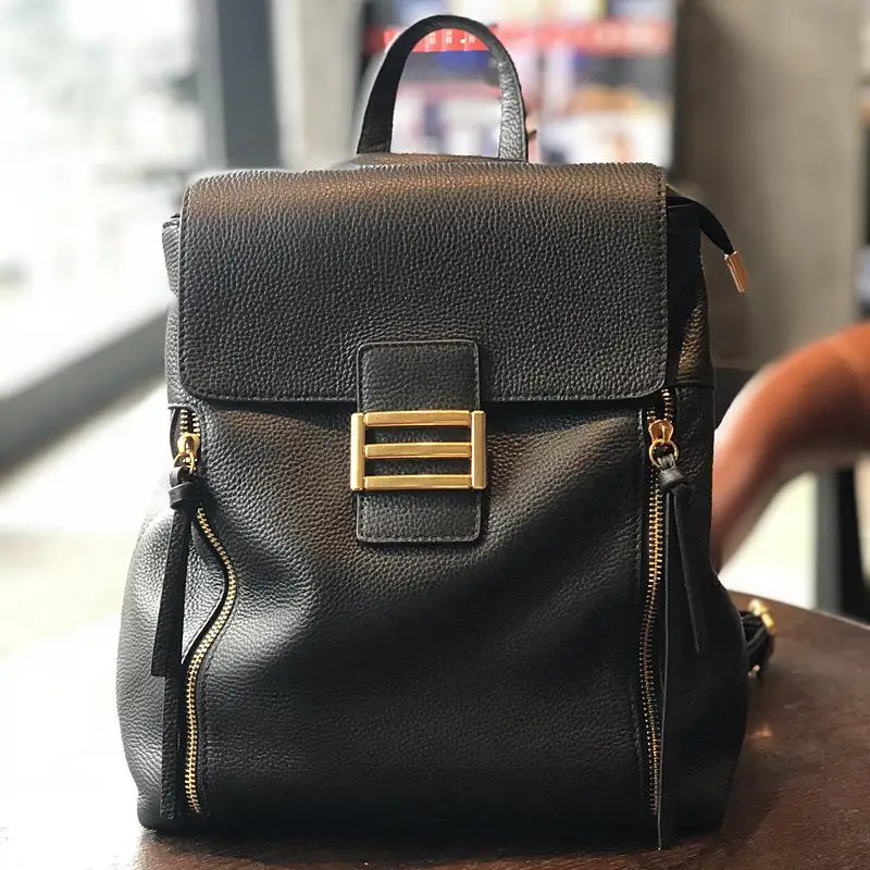 

Fashion Korean Genuine Leather Bagpack Women Bag 2021 New Leisure Soft Cowhide Backpack Large Capacity Travel Bags