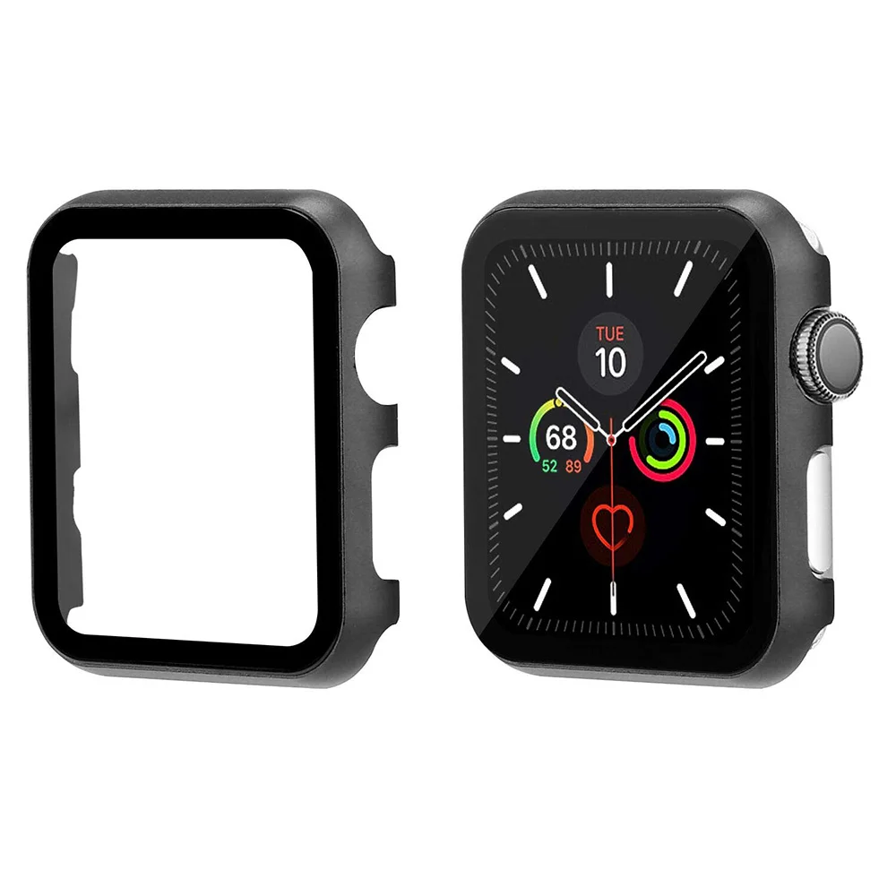 Металлический чехол и закаленное стекло для apple watch 42 мм 38 мм 44 мм 40 мм крышка iWatch 5 4 3 2 1 рамка защитный чехол для часов