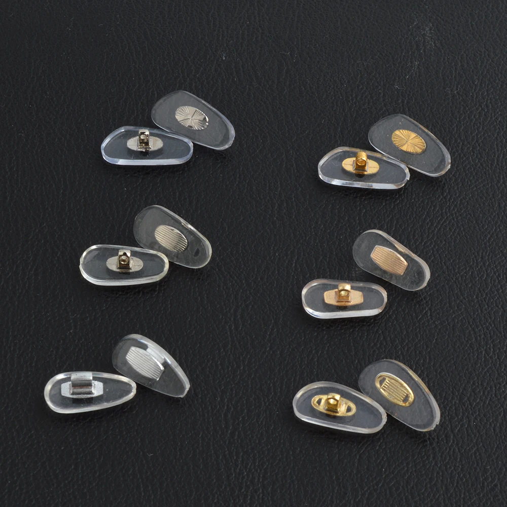 

2000pcs=1000pairs PVC With Core Glasses Eyewear Eyeglass PVC Nose Pads Screw-in Push-in Eyewear Accessories