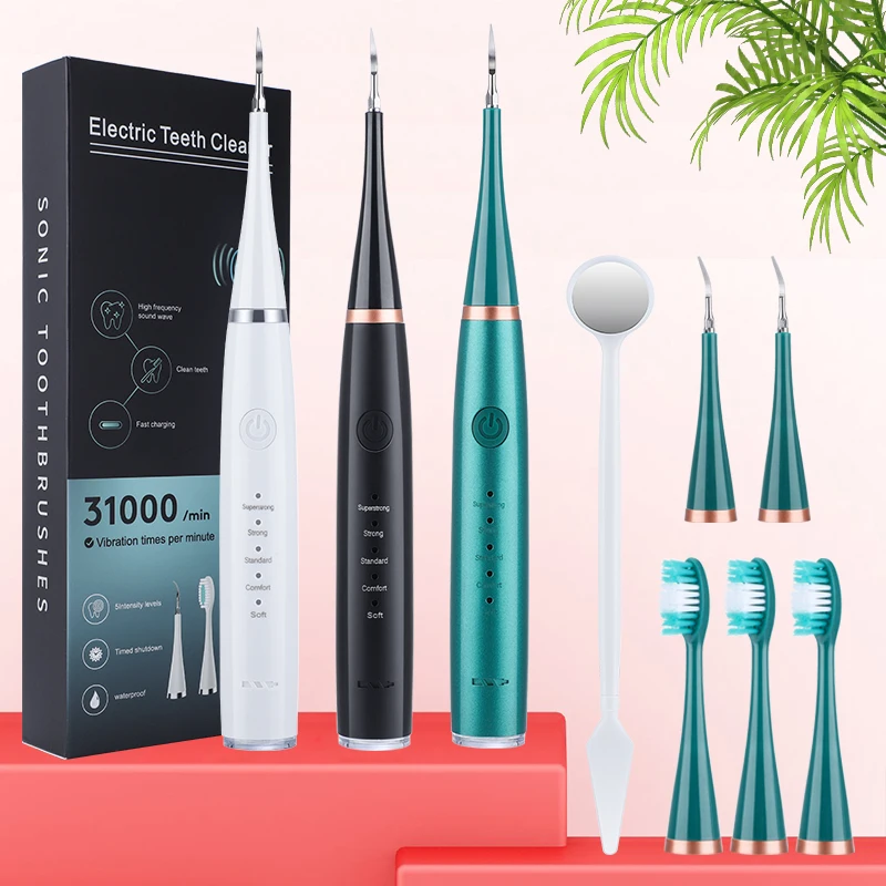 

Electric Ultrasonic Teeth Cleaner Dental Tartar Remover Tooth Cleaning Whitening Scaler Dental Calculus Remover Oral Irrigators