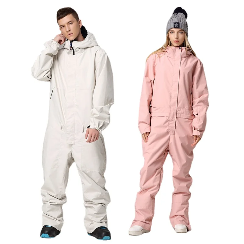 

One-Piece Ski Suit Men's and Women's Suits Waterproof Outdoor Couple Ski Equipment Set