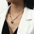 Цепочка с подвеской-змеей женская, классическое многослойное ожерелье-чокер в форме сердца с кулоном-бабочкой, Подарочная бижутерия