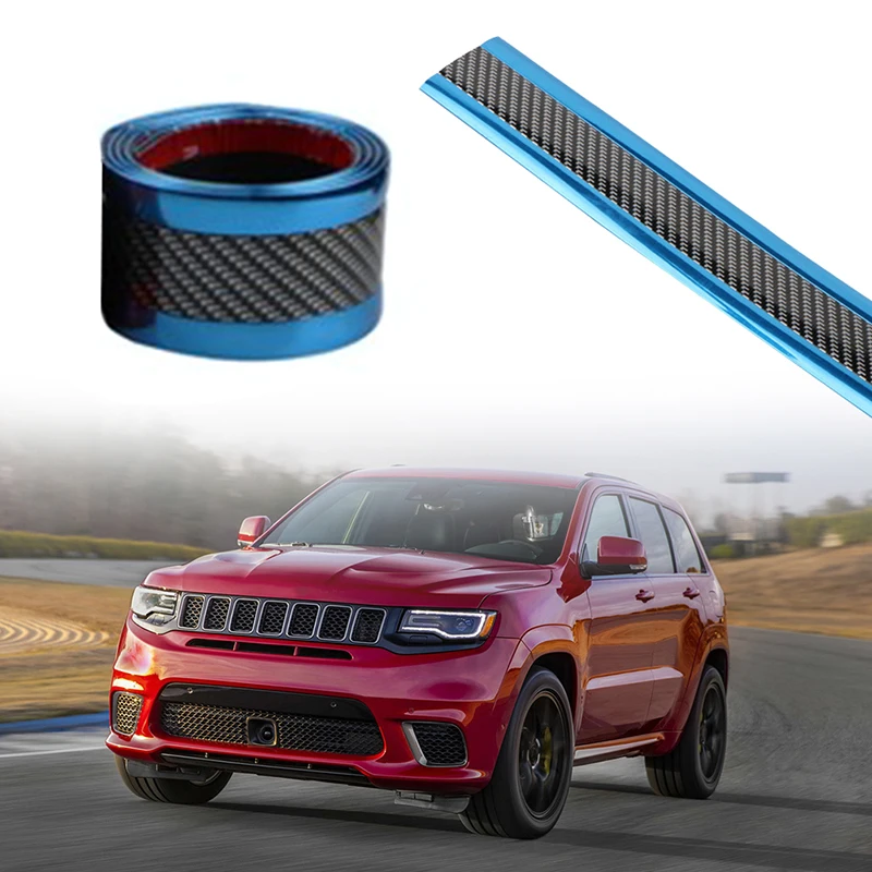 

Автомобильная наклейка из нано-углеродного волокна, защитная полоса «сделай сам» для наклейки на порог автомобиля, боковое зеркало, лента п...