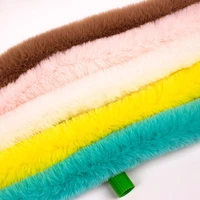good quality artificial rex rabbit fur ribbon tapes white furry fluffy trim diy home decor sewing costume crafts fake fur 1y