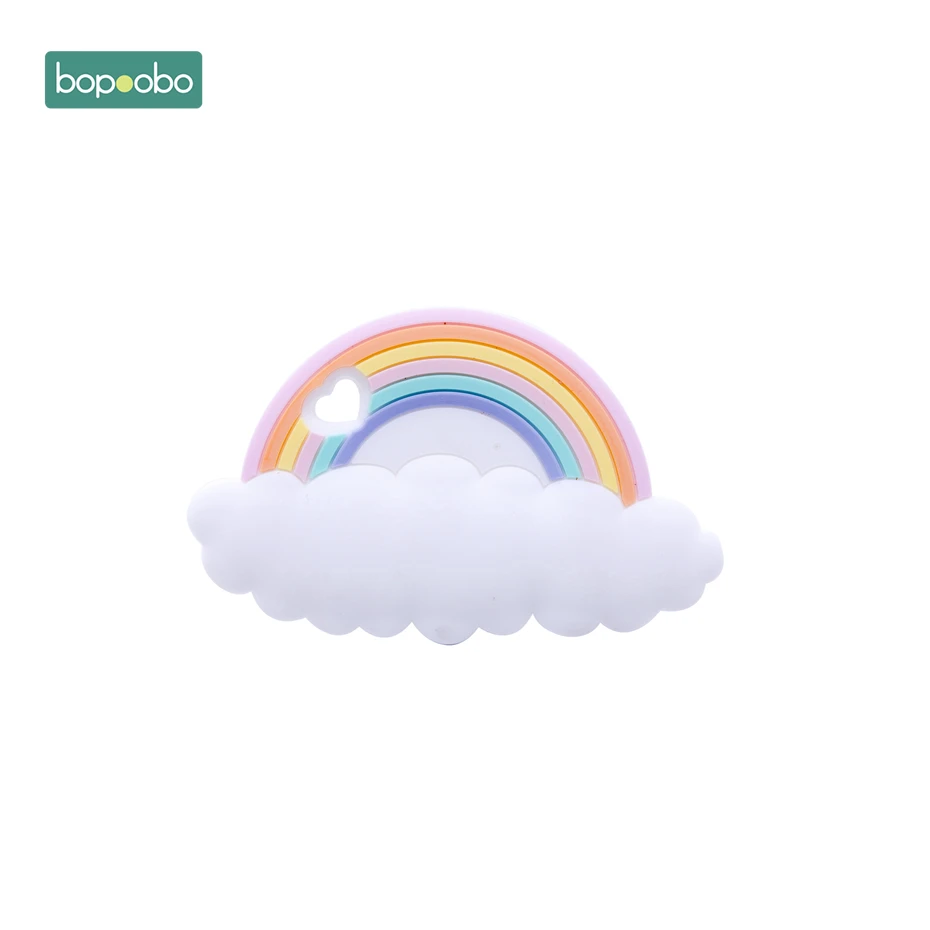 Bopoobo 10 шт. силиконовые радужные жевательные BPA бесплатно грызуны Прорезыватель крошечный стержень Детские трофеи пищевой силиконовый Прорезыватель для зубов продукты