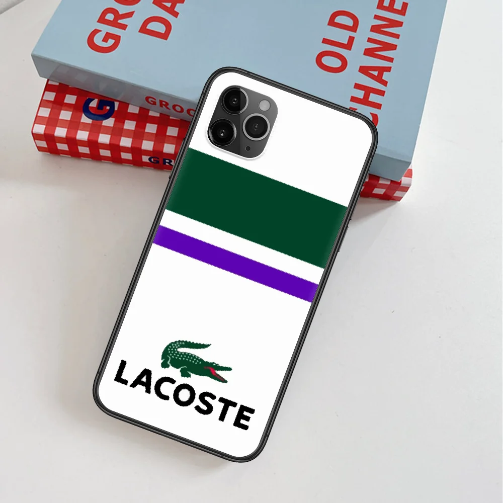 

LACOETE Fashion Trend Brand Crocodile Phone Case For IPhone 4 4s 5 5S SE 5C 6 6S 7 8 Plus X XS XR 11 12 Mini Pro Max 2020 black
