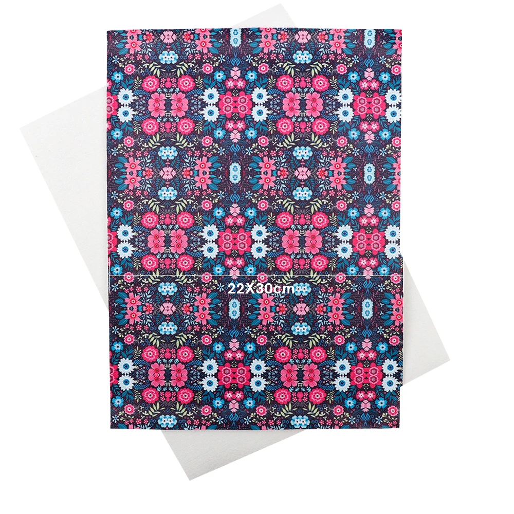 AHB цветочные печатные листы из искусственной кожи Винтаж синтетическая кожа