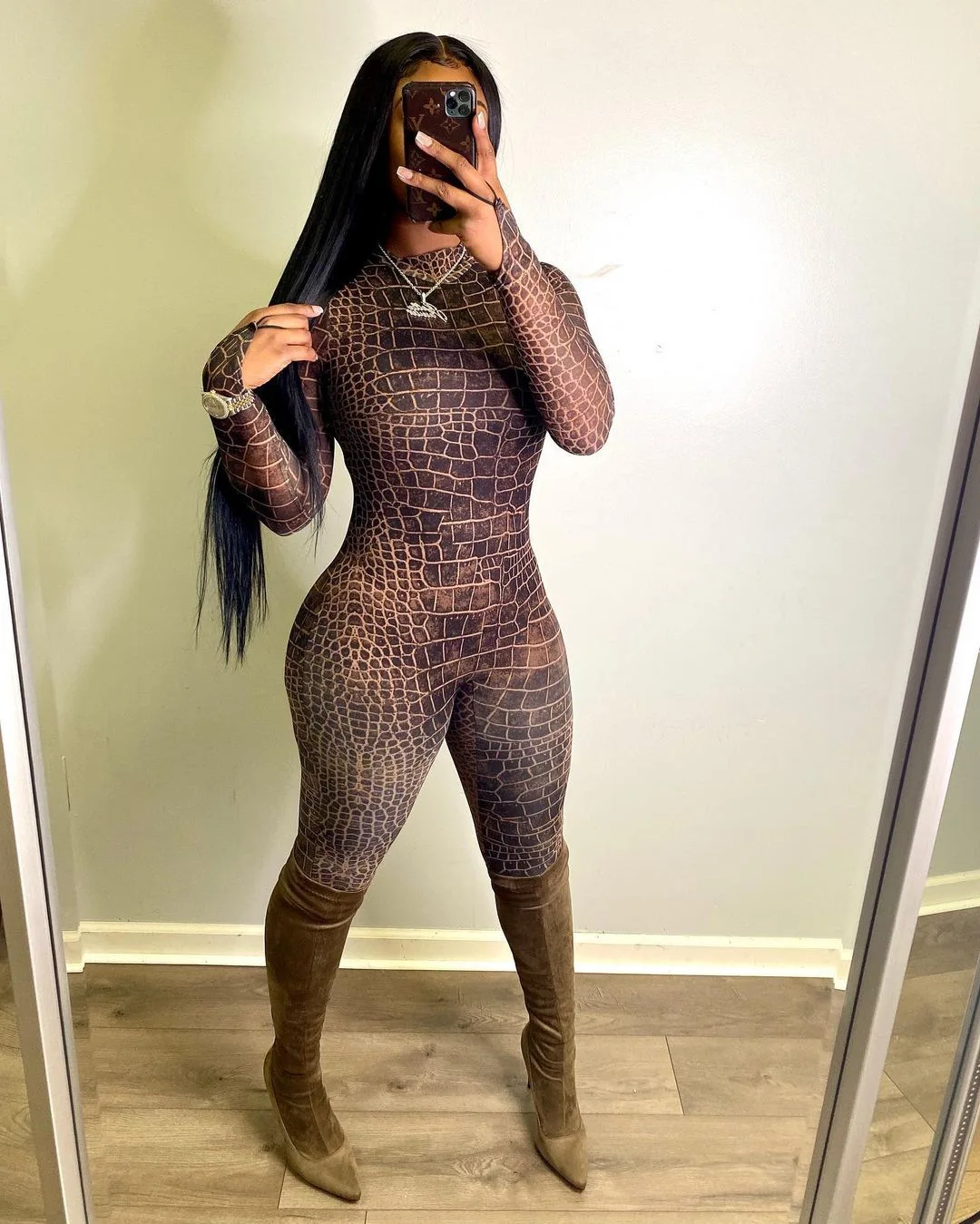 

Sexy Bodysuit Women Long Sleeve Serpentine Romper Turtleneck Mesh One Piece Jumpsuit Women's Jumpsuits Wholesale Dropshipping