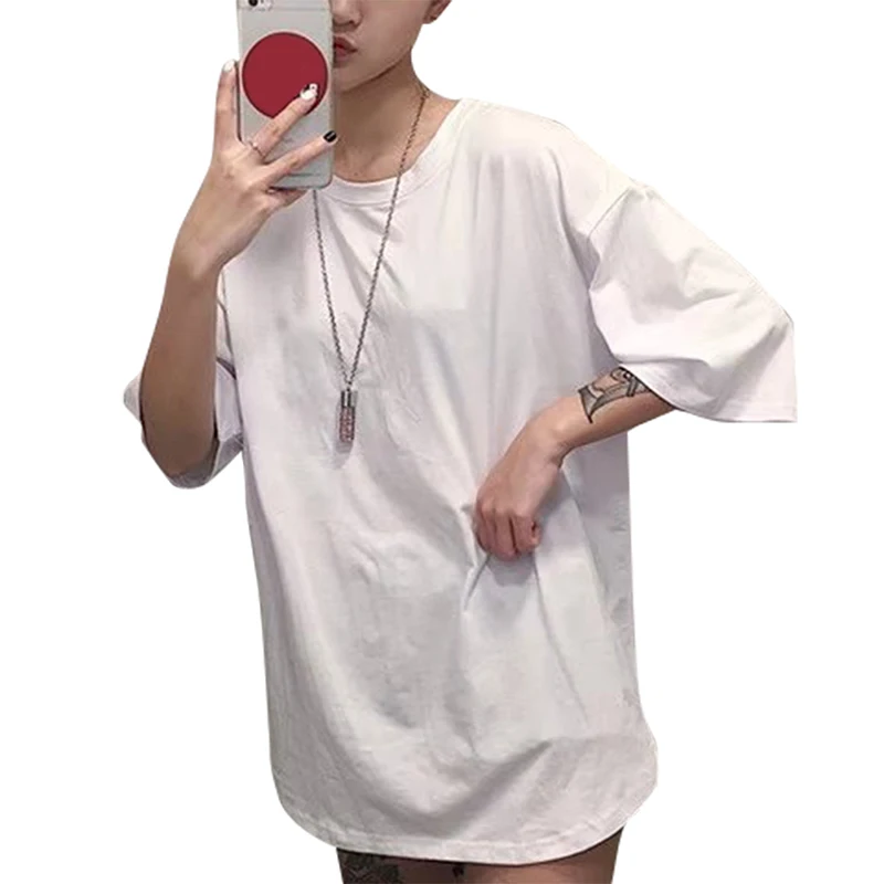 

Summer Couples Lovers T-Shirt for Women Casual Half Sleeve Round Collar Loose Solid Color T-shirt Top for Summer Female A66