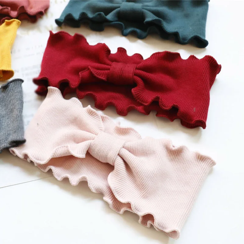 Элегантные женские волнистые кружевные вязаные повязки на голову эластичные