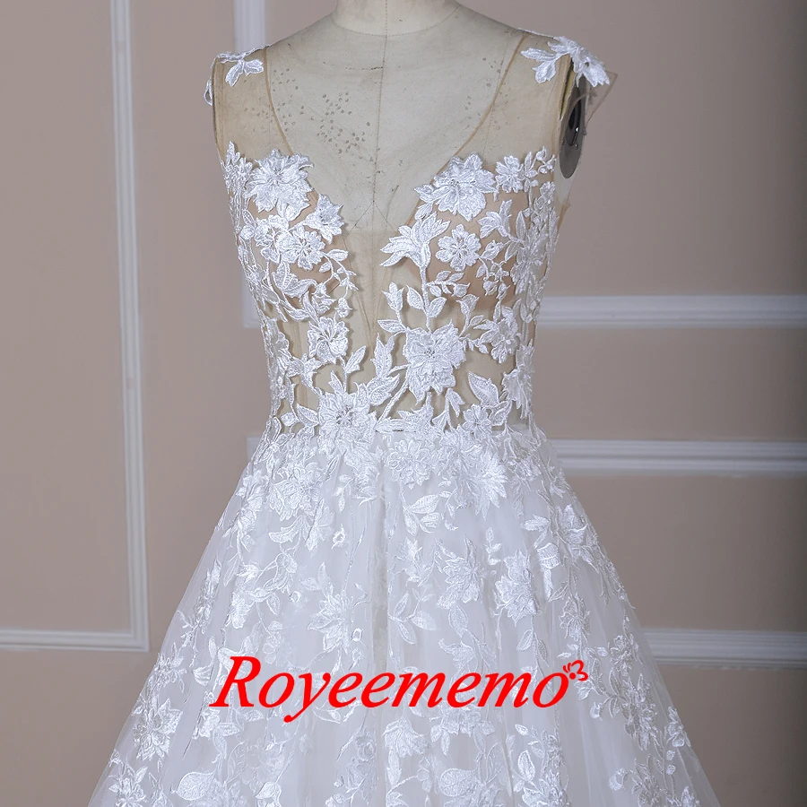 Свадебное платье из тюля ТРАПЕЦИЕВИДНОЕ кружевное невесты индивидуальный пошив