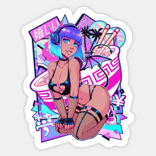 1 шт. демон мечта сексуальная девушка Стикеры для ноутбука автомобильный