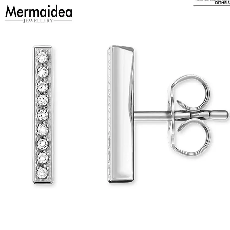 Серьги гвоздики с фианитом № 1 новинка 2020 модные ювелирные украшения для ушей из