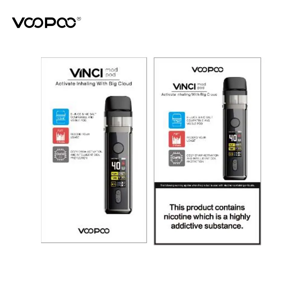 Оригинальный набор VOOPOO VINCI Mod Pod аккумулятор 1500 мАч электронная сигарета 5 мл с
