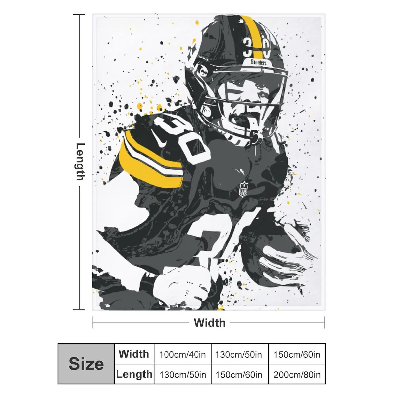 

Blanket 30 James Conner Ultra Soft Micro Fleece Cozy Lightweight Microfiber Flannel All Season Living Room Bedroom Vertical