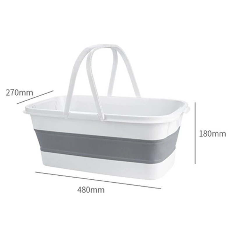 

Portable Foldable Bucket For Mop Washing Silicon Folding Handheld Cleaning Bucket Mop Set Home Cleaning Tools Fishing Car Wash