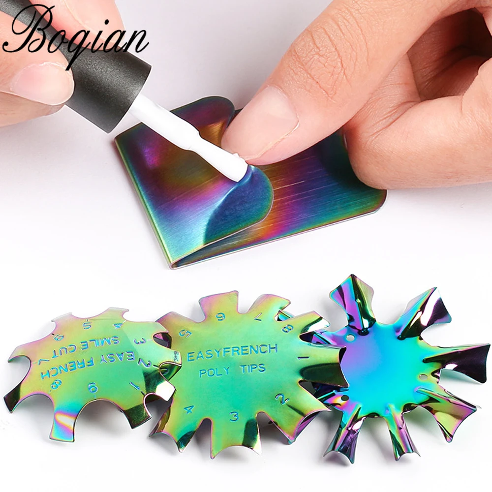 1 Pc Easy French Line Edge Cutter Stencil Trimmer Multi-size Stainless Steel Manicure Nail Art Clipper Styling Tool | Красота и