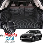 Кожаный коврик для багажника автомобиля Mazda CX-5 2017-2020, подкладка для груза, напольный коврик для багажника, ковер, автомобильные аксессуары 2018 2019
