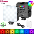 Ulanzi VL61 мини RGB светильник 2500K-9000K диммируемая светодиодный светодиодная видео Лампа с мягким диффузором смартфон Vlog заполсветильник