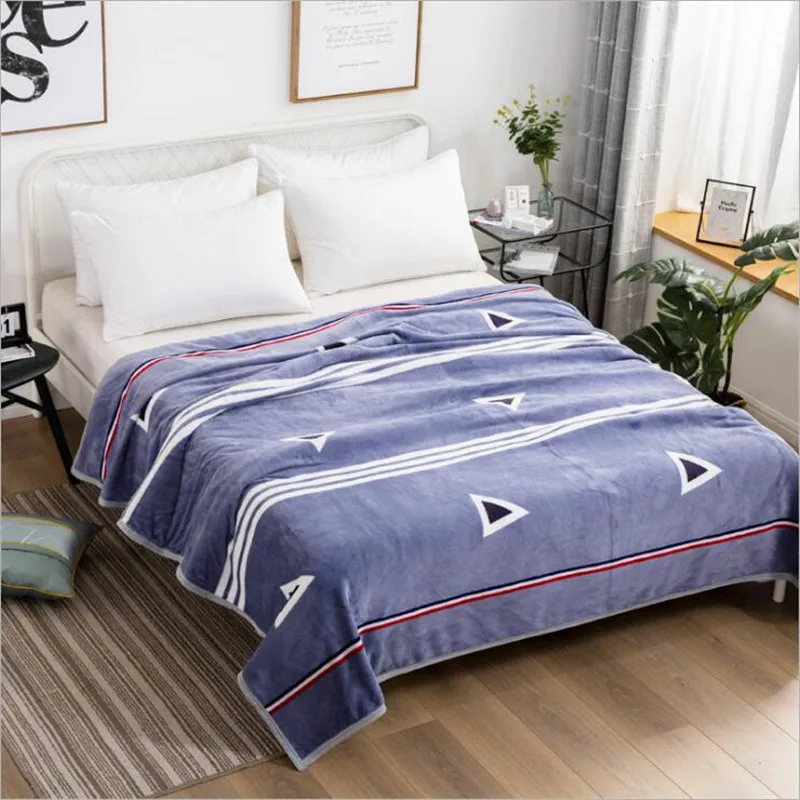 Зимнее дышащее одеяло супер мягкое Коралловое толстое фланелевое двойное