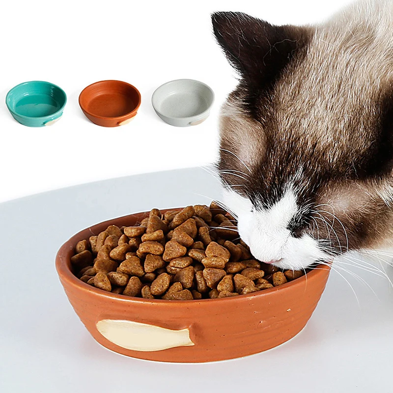 

New Ceramic Pet Cat Food Bowl Vintage Nonslip Cat Water Bowl Pet Feeding Bowl Puppy Bowl Cat Bowl Quality Feeder Cat Supplies