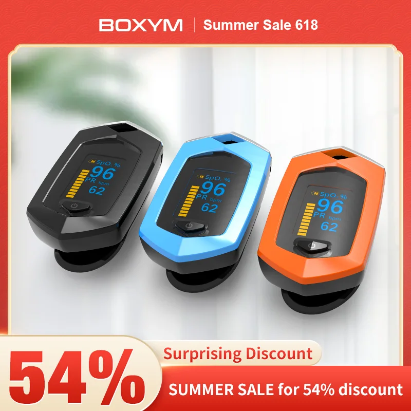 BOXYM палец импульса измеритель пульса SpO2 PR OLED Перезаряжаемые CE медицинской