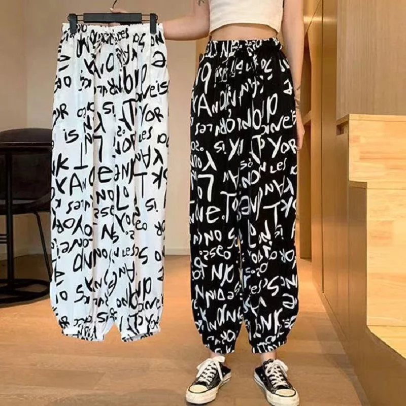 

Plus Size New Ms Summer Woman Trousers Casual Pants Sweatpants Jogger Loose Casual Fitness Workout Running Sporting Clothing