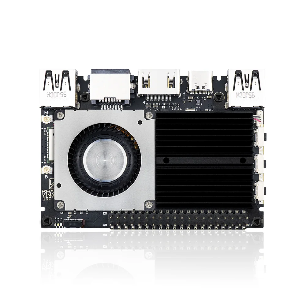 Одноплатный компьютер Khadas VIM3 Amlogic A311D с 5 0 топами NPU AI tensorflow x4 Cortex-A73 x2 A53 Cores SBC android