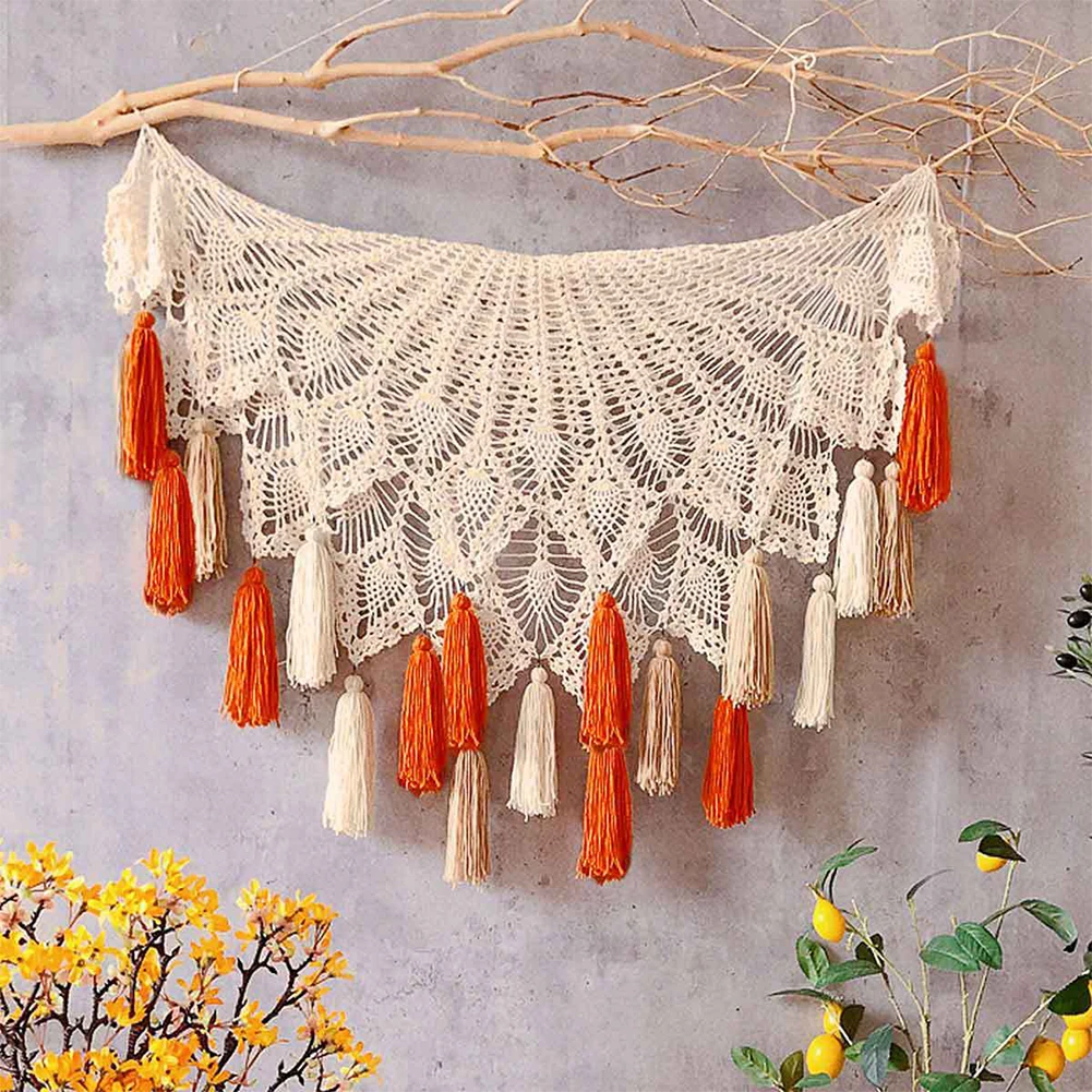 

Anniversary Wedding Gift Table Cloth Durable Bohemian Style DIY Soft Woven Tassel Pendant Art Craft Hotel Accessories Home Decor