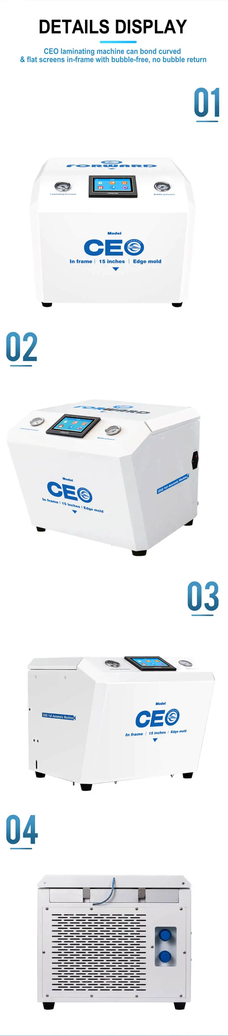 CEO 5 в 1 EDGE Полностью Автоматическая ОСА ламинатор для ремонта экрана телефона