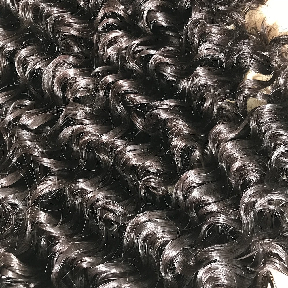 SOKU 4 шт./упак. глубокая волна синтетические волосы пряди человеческих 16 18 дюймов