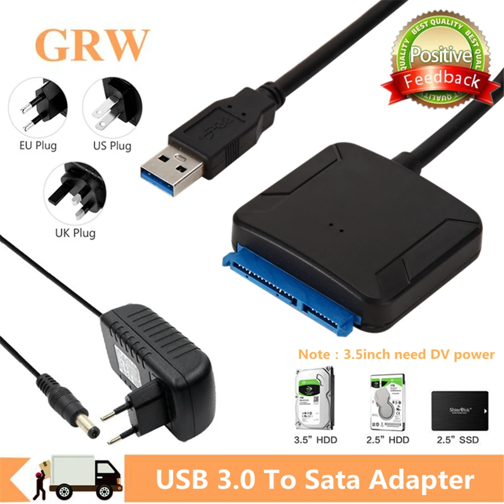 Grwibeou USB 3 0 SATA кабель Sata адаптер преобразования кабели Поддержка 2 5/3 5 дюймов