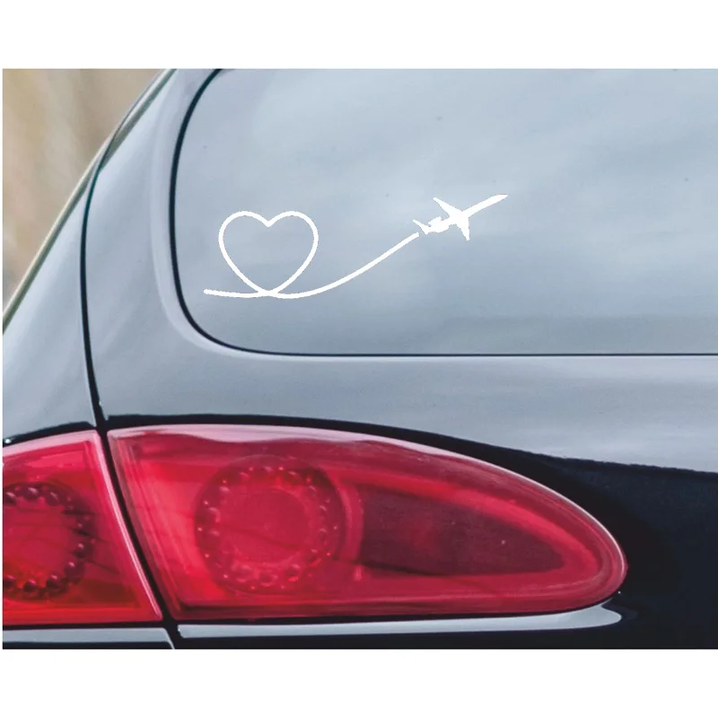

Aliauto Delicate Flying Plane Trail of Heart Love Vinyl Car Sticker Waterproof Reflective Decal Diverse Graphical,18cm*6cm