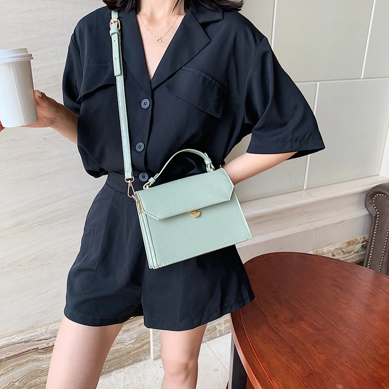 AXUKES маленькие сумки через плечо из искусственной кожи с каменным узором для