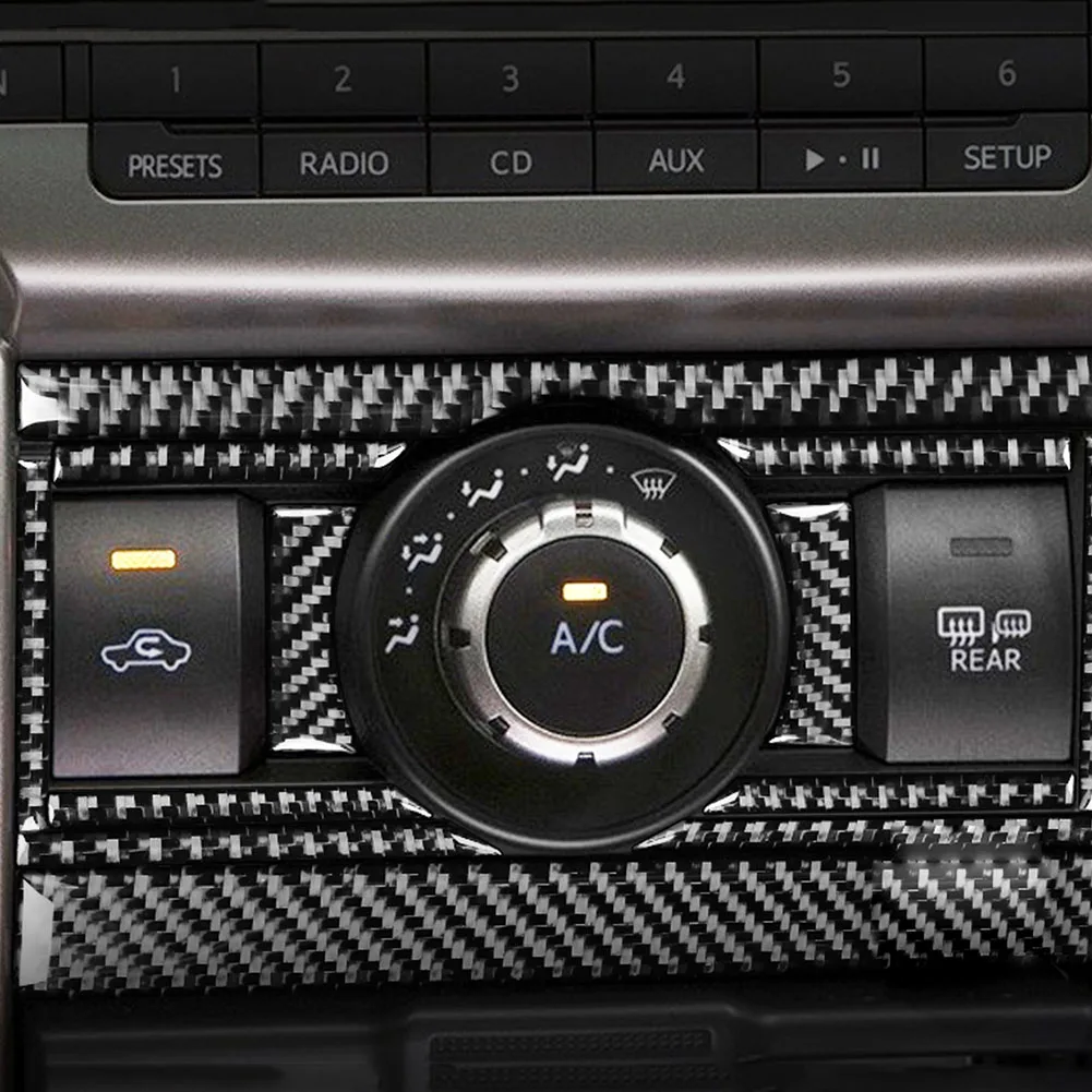 

Carbon Fiber Console A/C Control Panel Trim Cover for Toyota 4Runner 10-20