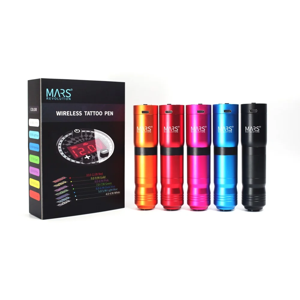 

Wireless Tattoo Pen Machine Tattoo Gun with Battery and RCA Adaptor Colorful Screen