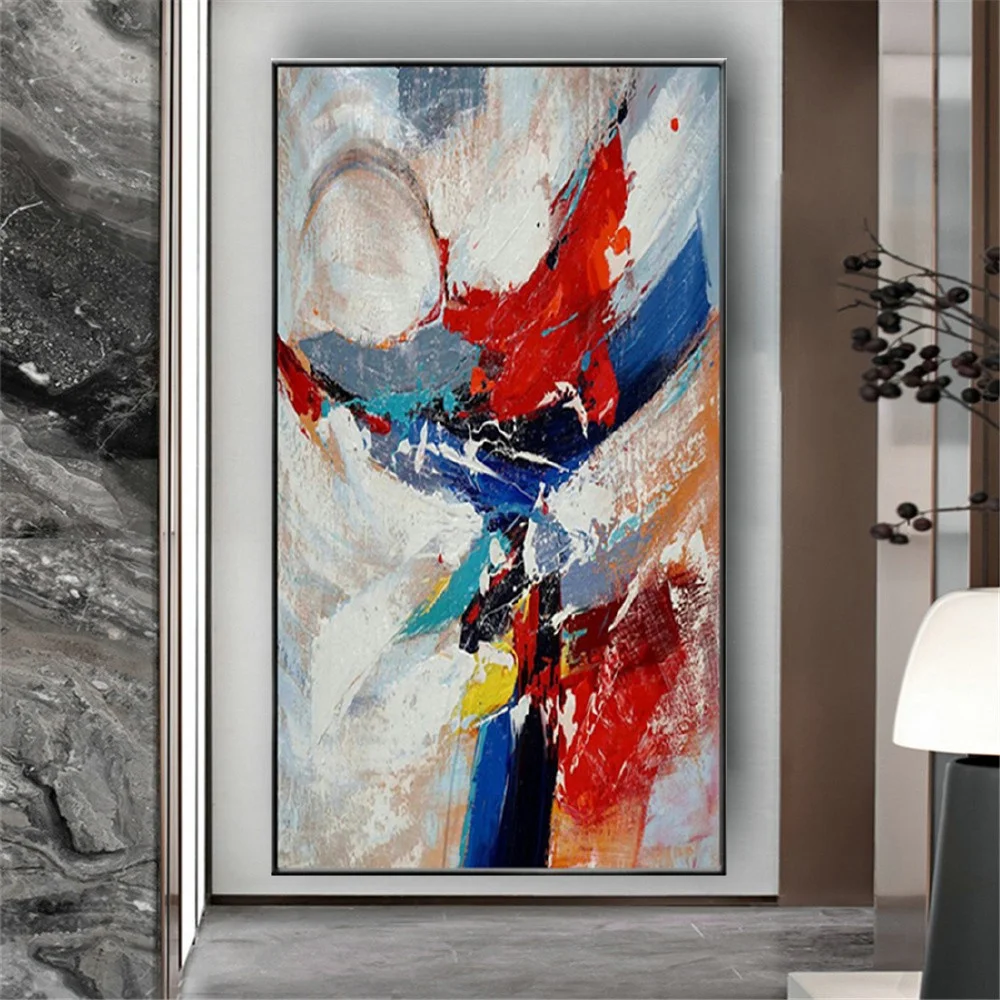 

Home Decor Handmade Abstract Oil Painting colored Modern Mural Art For Home Decor Cuadros Canvas Painting Large Sofa Decor