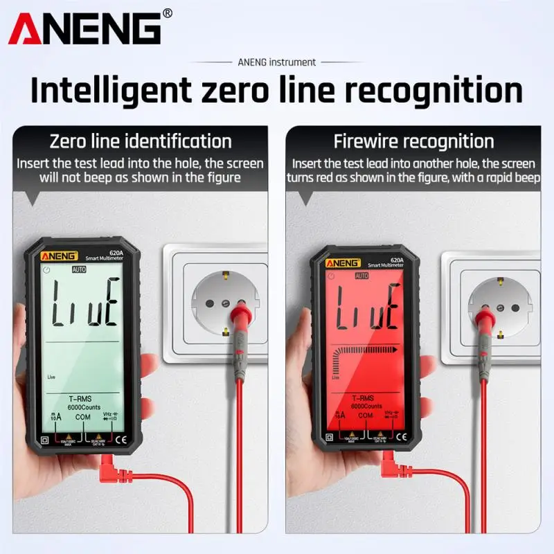 Цифровой мультиметр 620A с ЖК-дисплеем эффективное значение тестер напряжения
