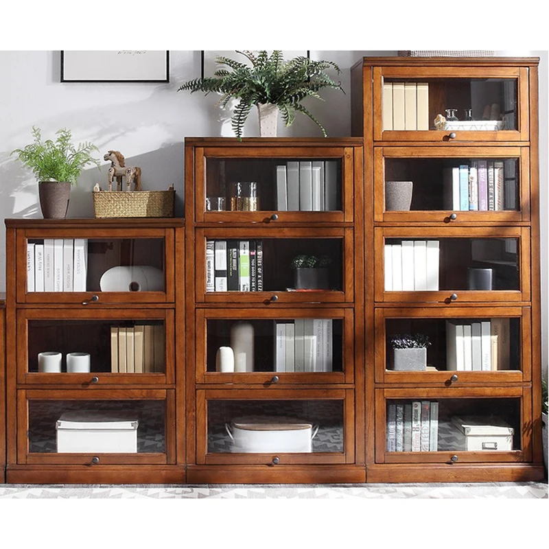 Деревянный книжный шкаф со стеклянной дверью bibliothque en bois avec porte vitrée WA692 |