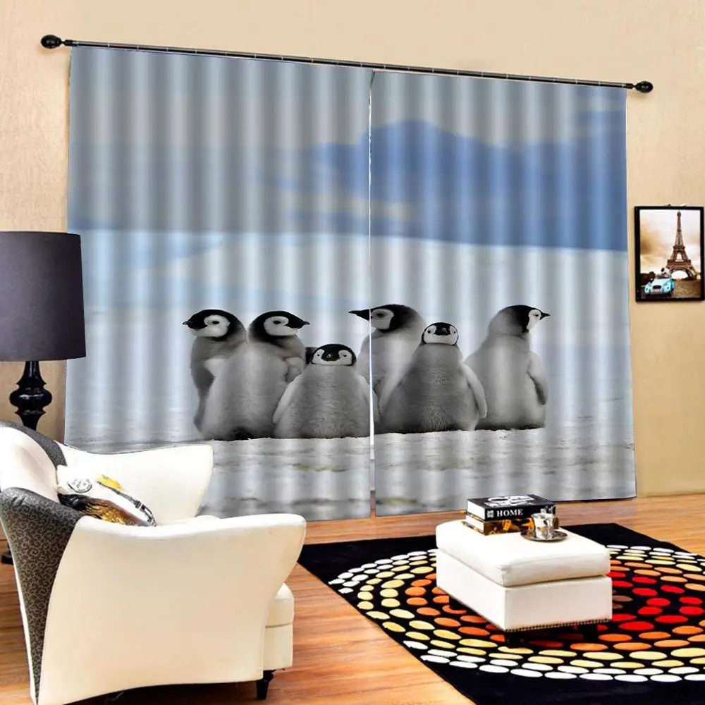 

winter curtains white snow curtain Modern Home Decoration Blackout 3D Curtain stereoscopic
