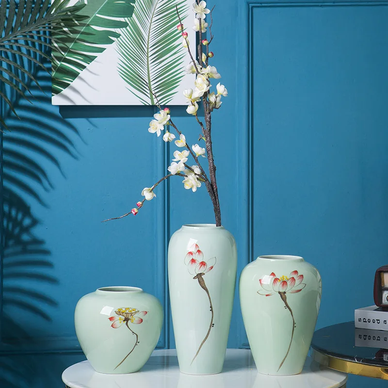 

Home Decoration Flower Arrangement Accessories Rough Pottery Ceramic Vases Flower Pot Decal Large Vase