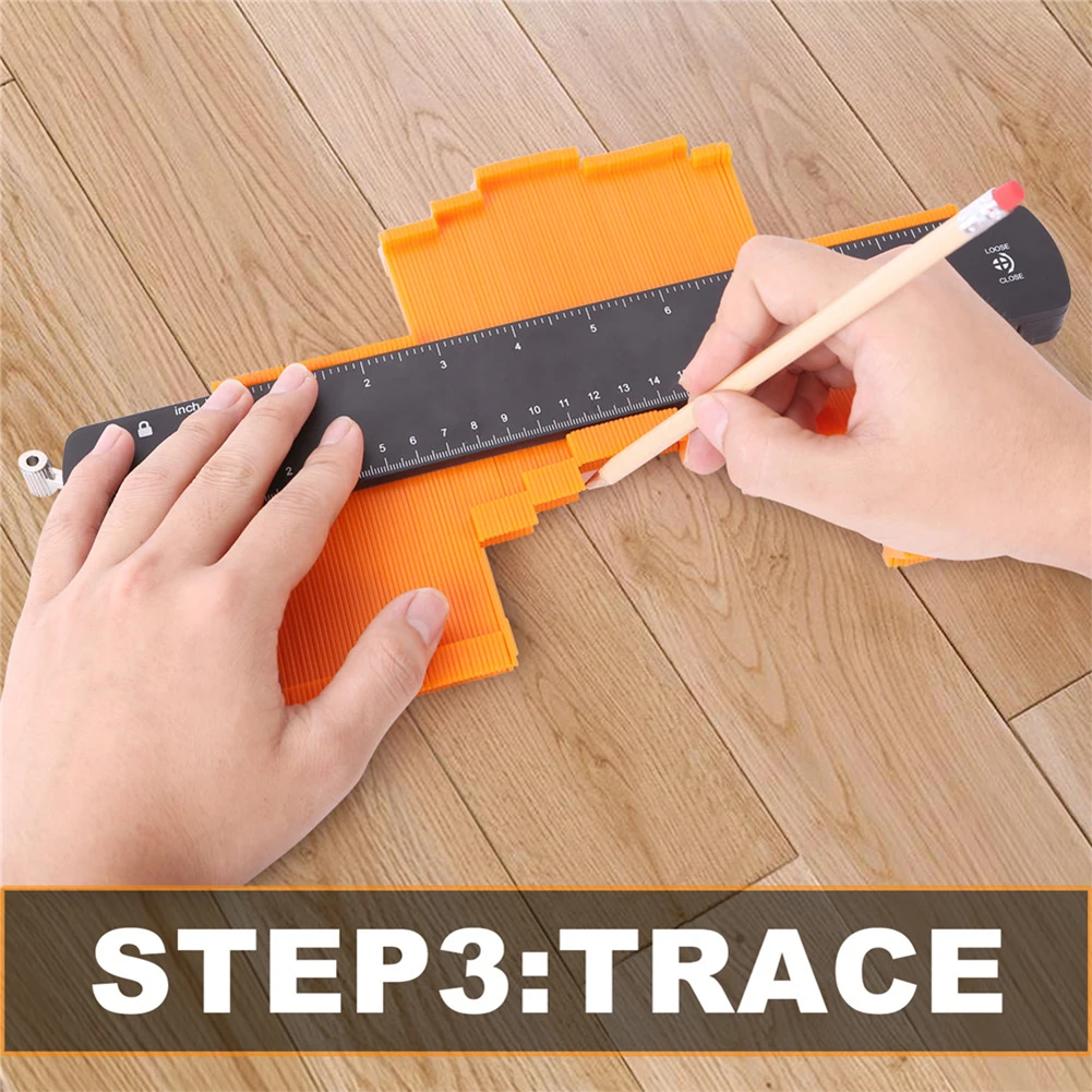 

10 Inch Multifunction Shape Duplicator With Lock Home Woodworking DIY Profile Gauge Gifts Lightweight High Accuracy Portable