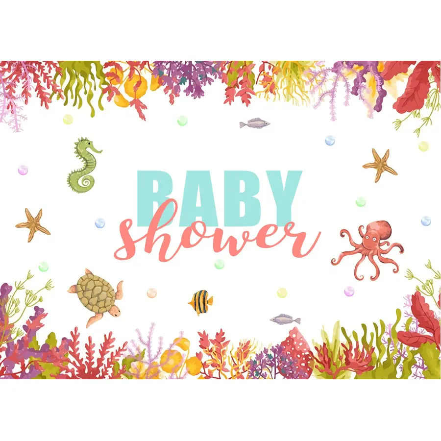 

Color Leaves Baby Shower Printing Backdrop Party Room Decor Photo Booth Studio Prop