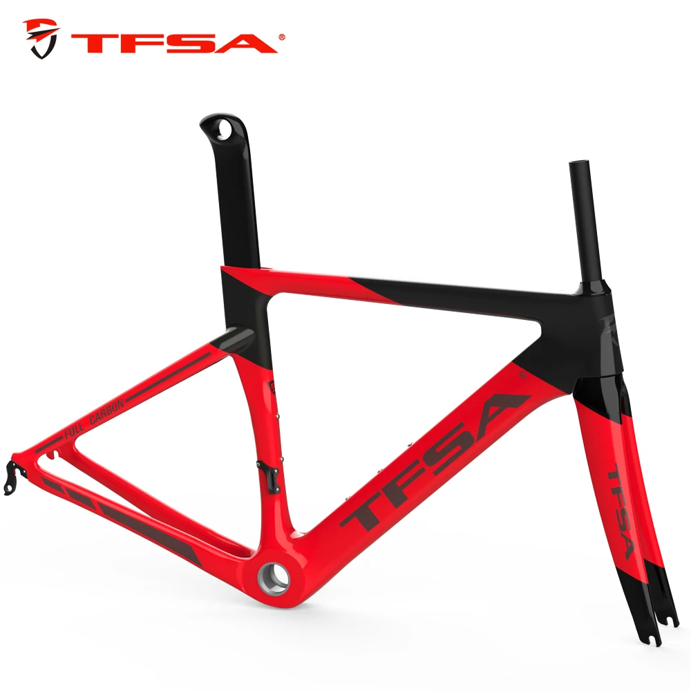 

TFSA ultralight carbon fiber frame T1000-40T carbon cloth factory sales quality assurance 2 years 1100gV brake carbon frame